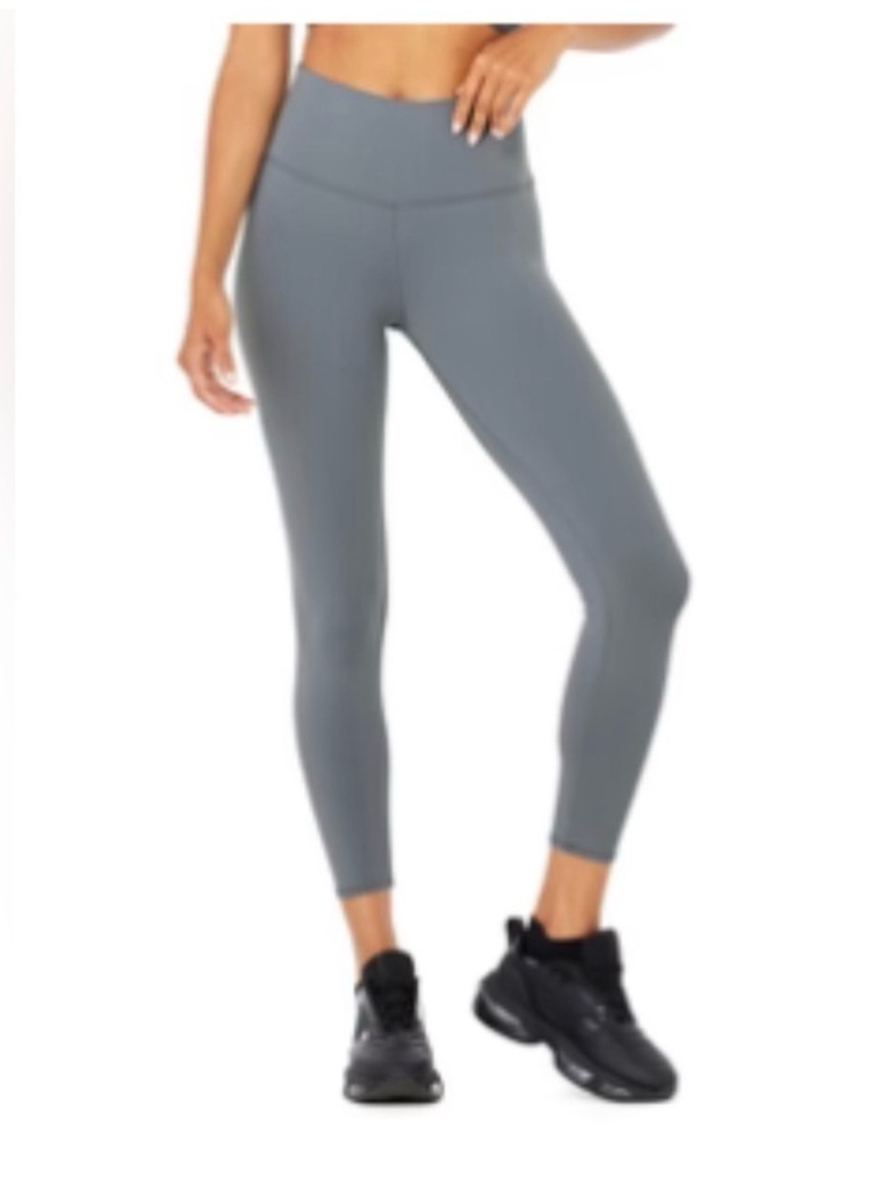 ALO Yoga 7/8 High-Waist Airbrush Slate Grey Blue Leggings
